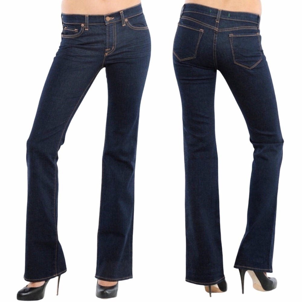 J Brand Women's Size 26 Dark Wash  Mid Rise Boot Leg Style 818 Blue Jeans